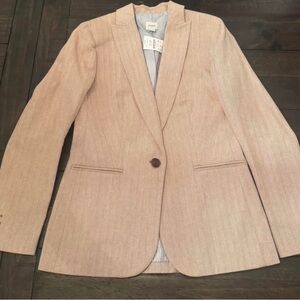 JCrew - Women's Herringbone Tan Blazer Size 0